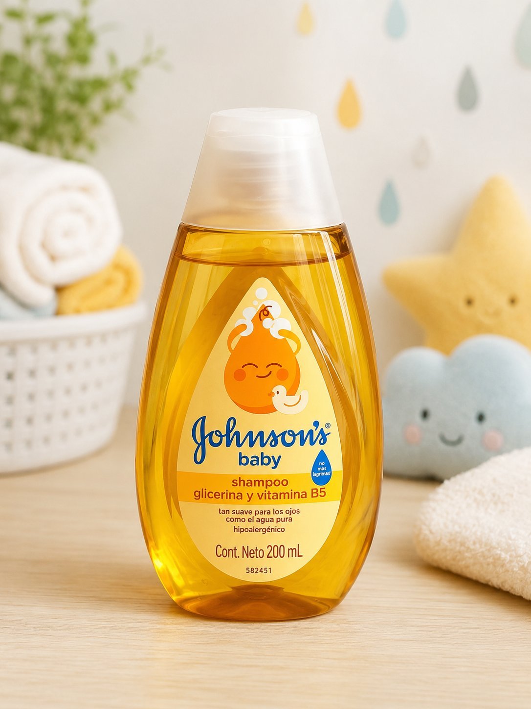 Johnson's Baby Shampoo Glicerina y Vitamina B5 200 ml