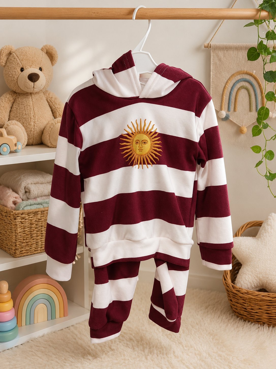 Conjunto Argentina Buzo con Capucha y Pantalón