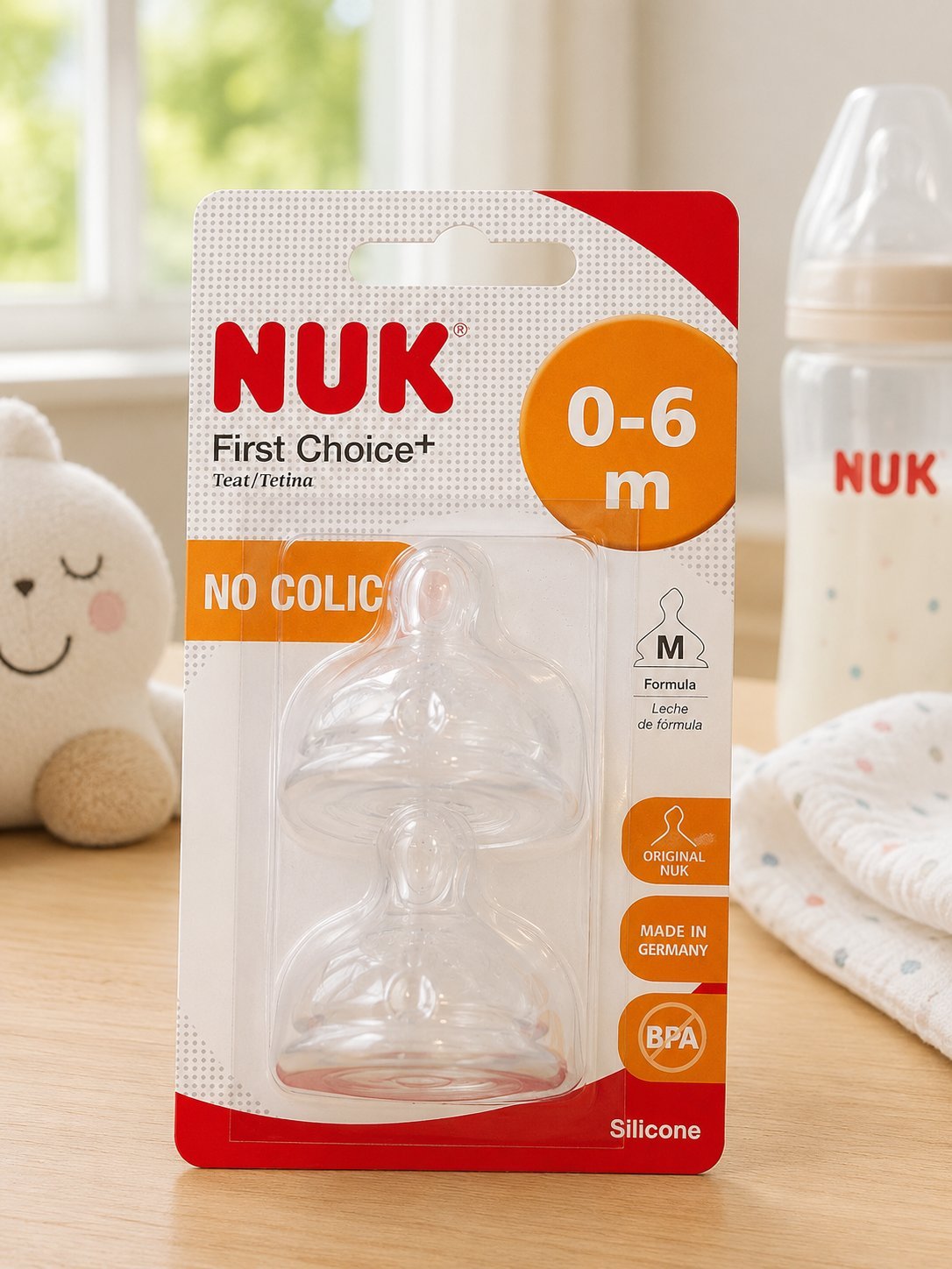 Tetinas NUK First Choice+ No Colic 0-6 Meses Flujo M