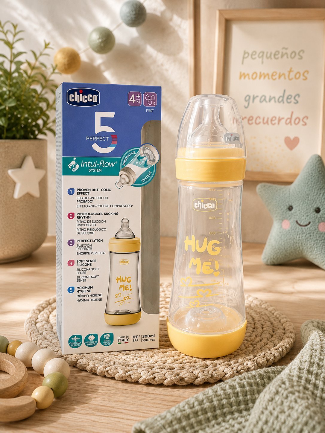 Mamadera Chicco Perfect 5 Intui-Flow 300 ml