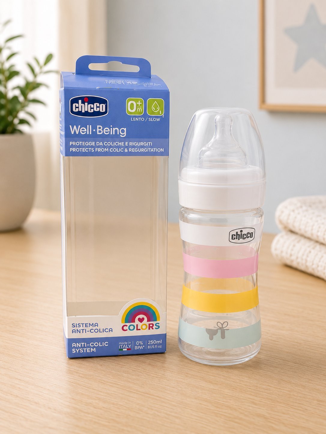Mamadera Chicco Well-Being Colors 150 ml