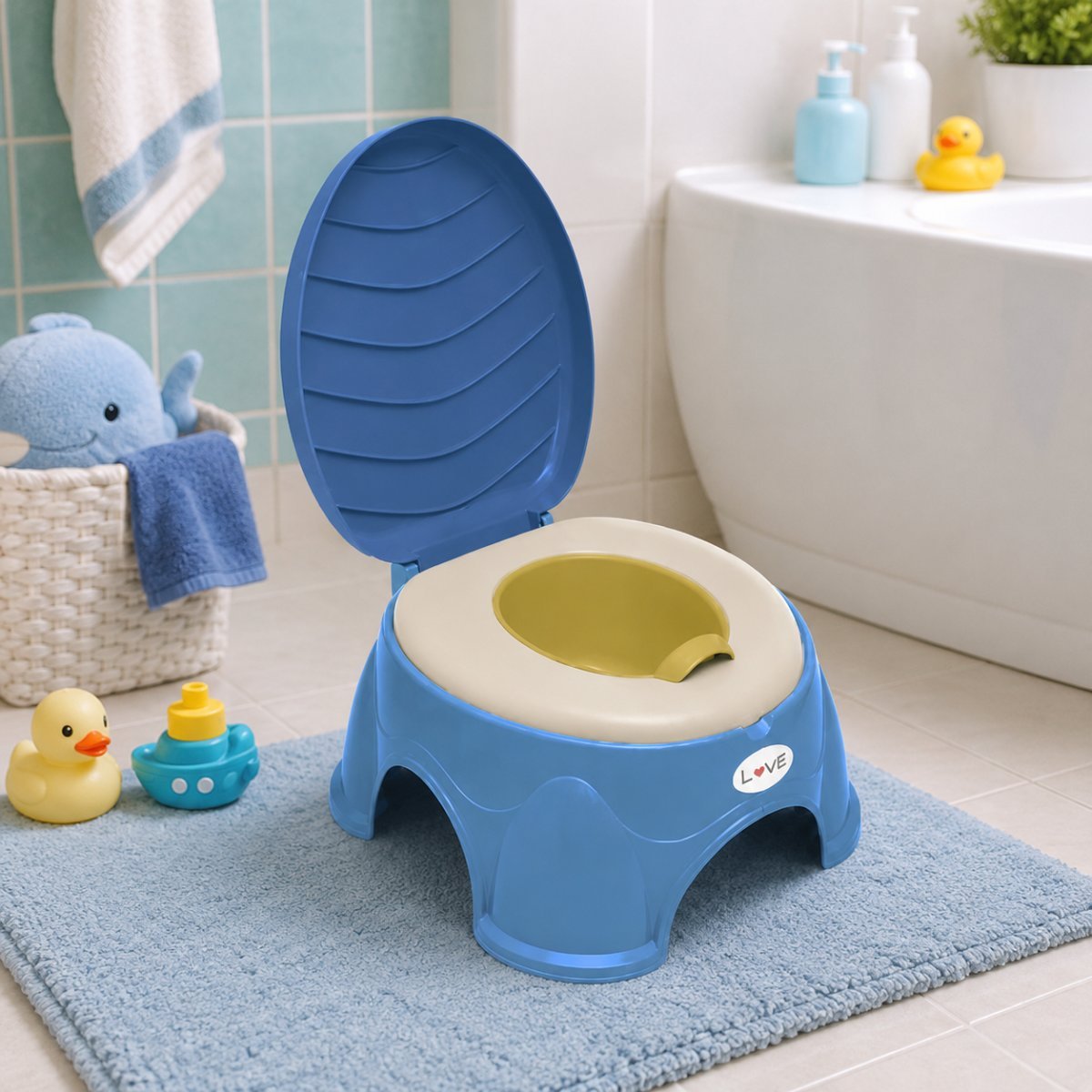 Pelela Infantil Love 502 3 en 1 con Tapa
