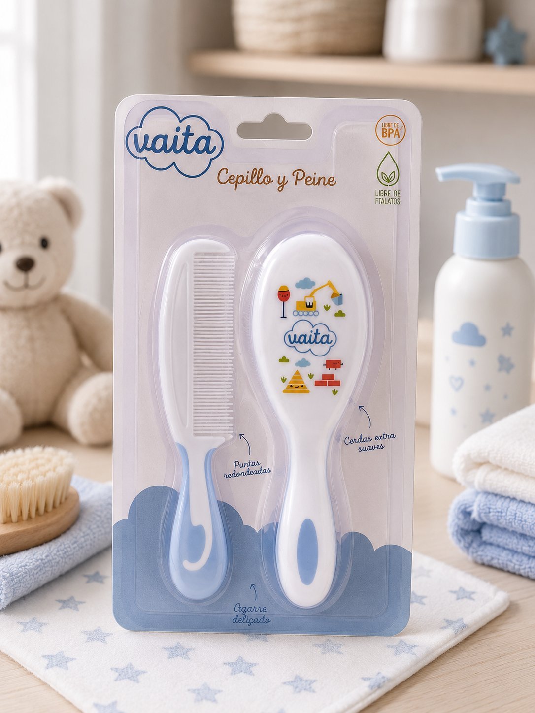 Set de Cepillo y Peine para Bebé Vaita