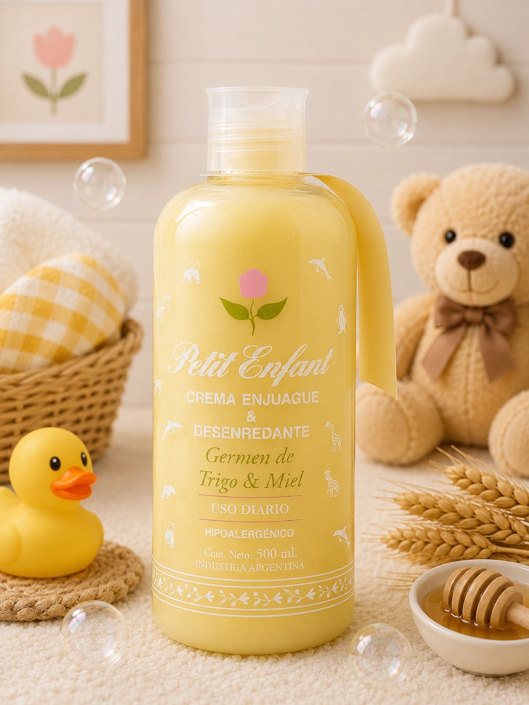 Petit Enfant Crema Enjuague & Desenredante Germen de Trigo y Miel 500 ml