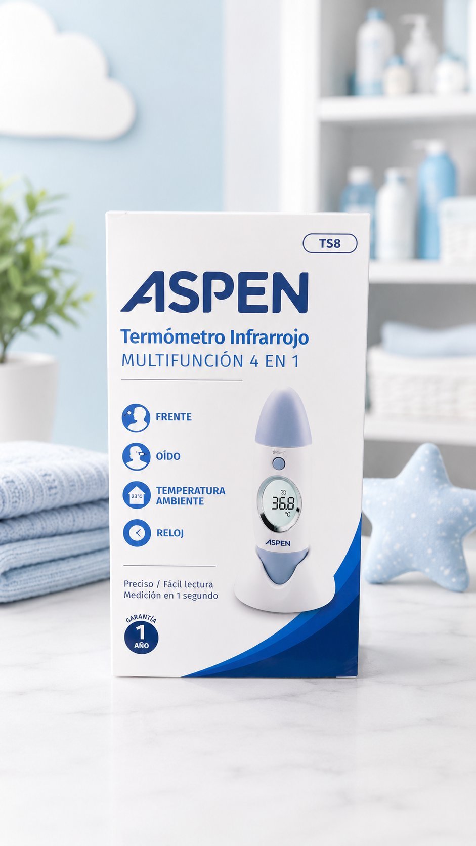 Termómetro Infrarrojo Aspen TS8 Multifunción 4 en 1