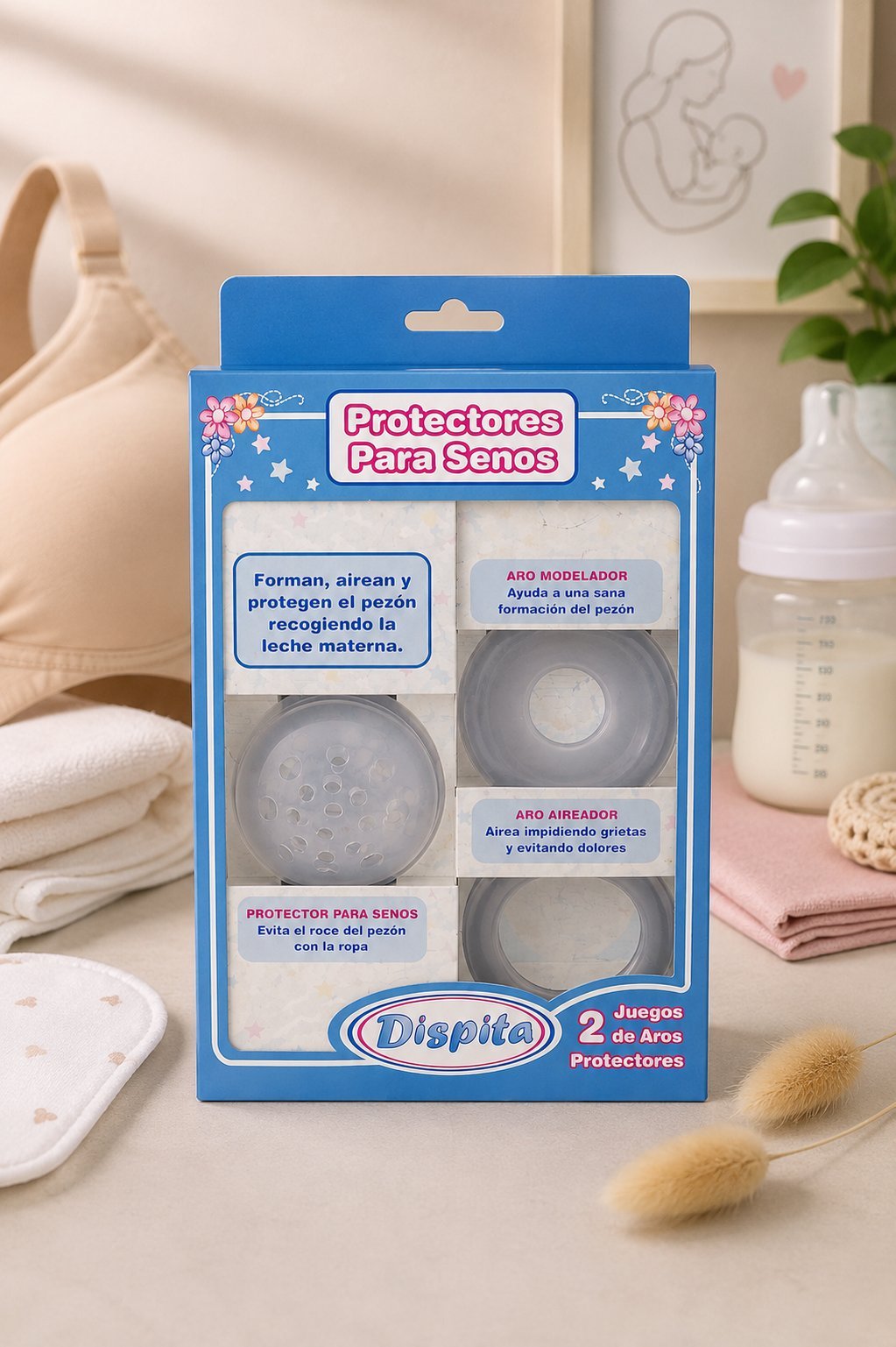 Protectores para Senos Dispita – 2 Juegos de Aros Protectores