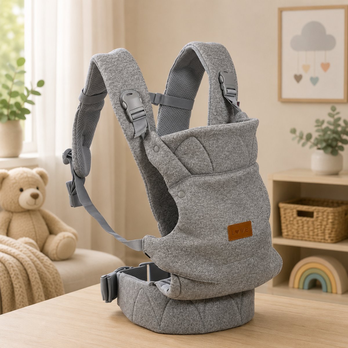 Mochila Porta Bebé Love 4015 Ergonómica 3 en 1 Hasta 12 kg