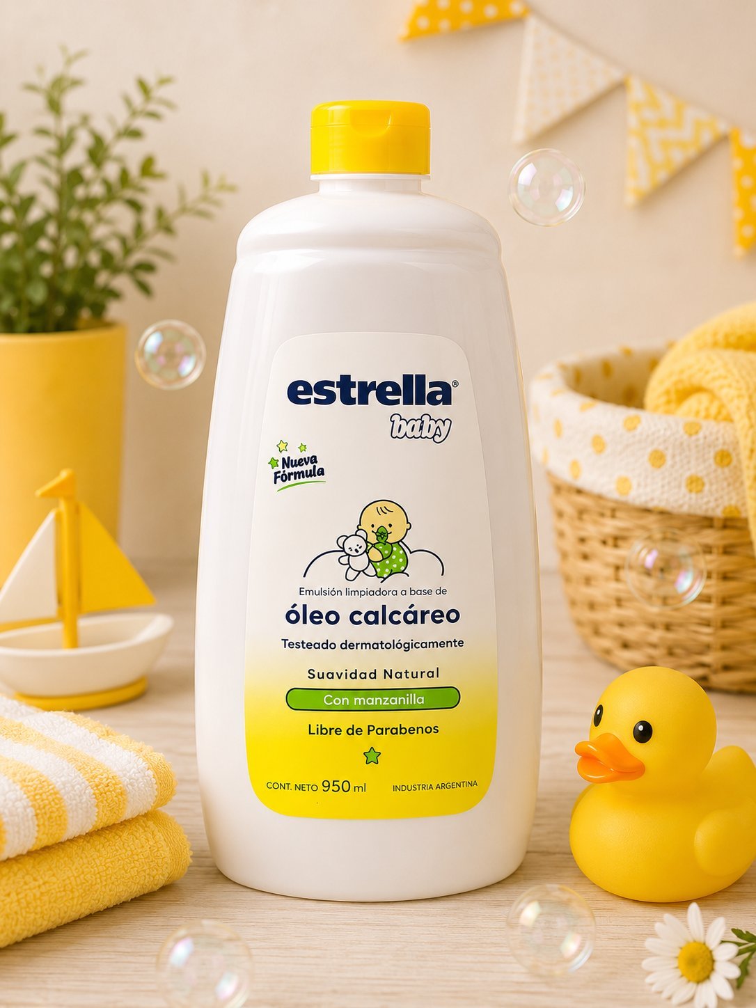 Óleo Calcáreo Estrella Baby Suavidad Natural con Manzanilla 950 ml