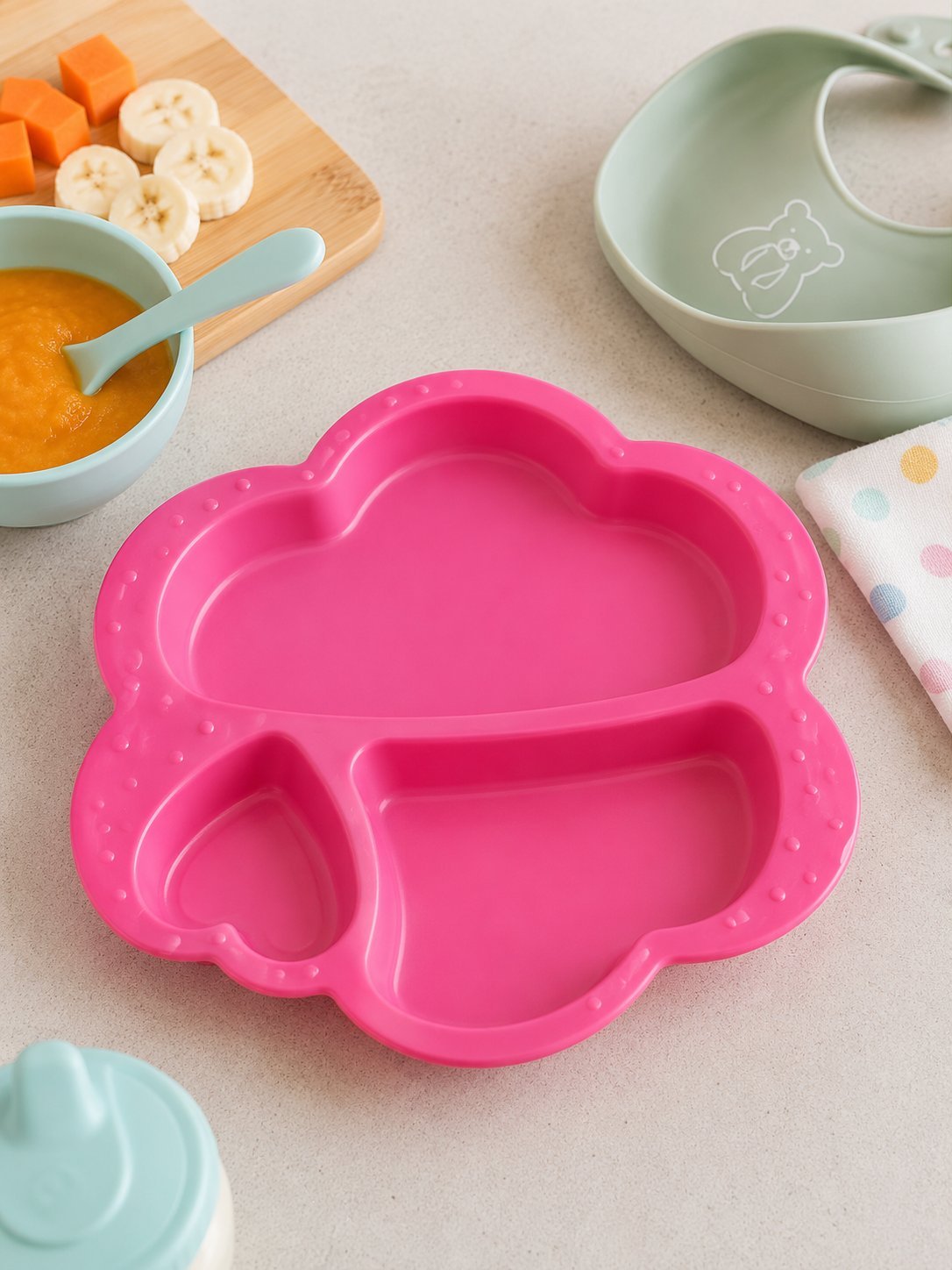 Plato infantil con 3 compartimentos dispita