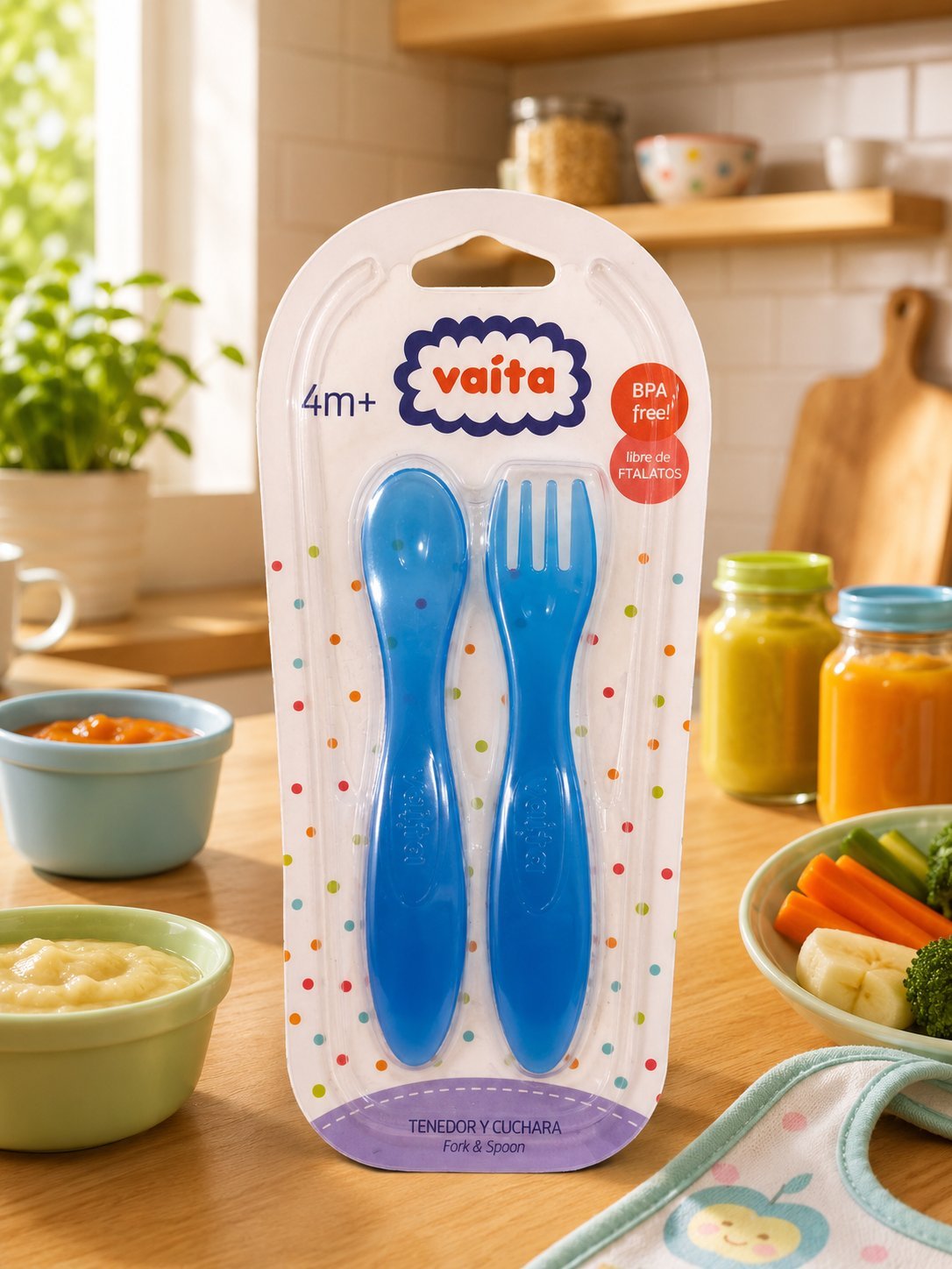 Set de Tenedor y Cuchara para Bebé Vaita