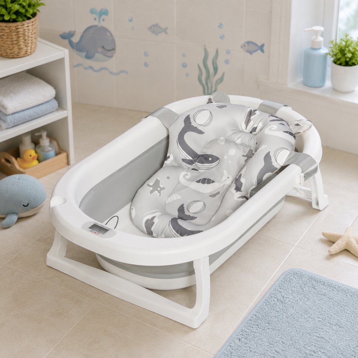 Bañera Plegable Love B324 con Reductor y Termómetro