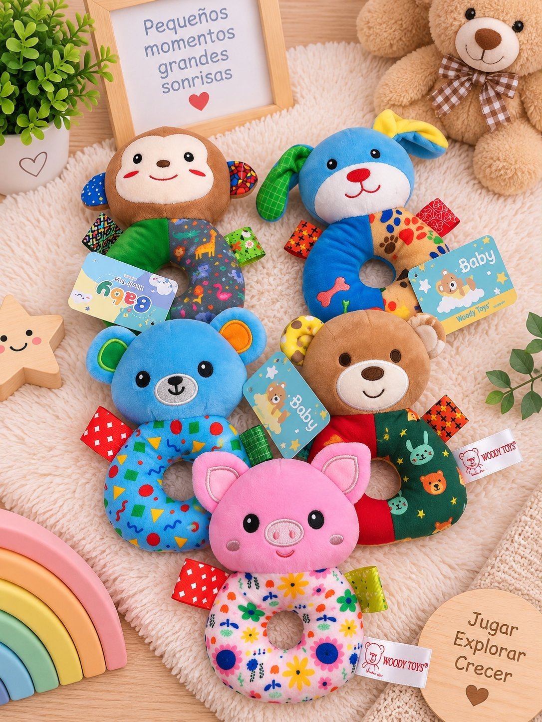Sonajero de Peluche 6" Woody Toys