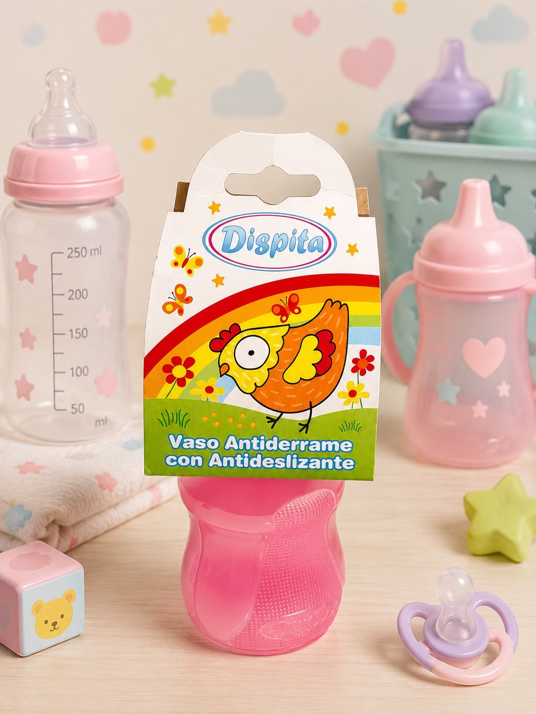 Vaso Antiderrame Dispita con Antideslizante