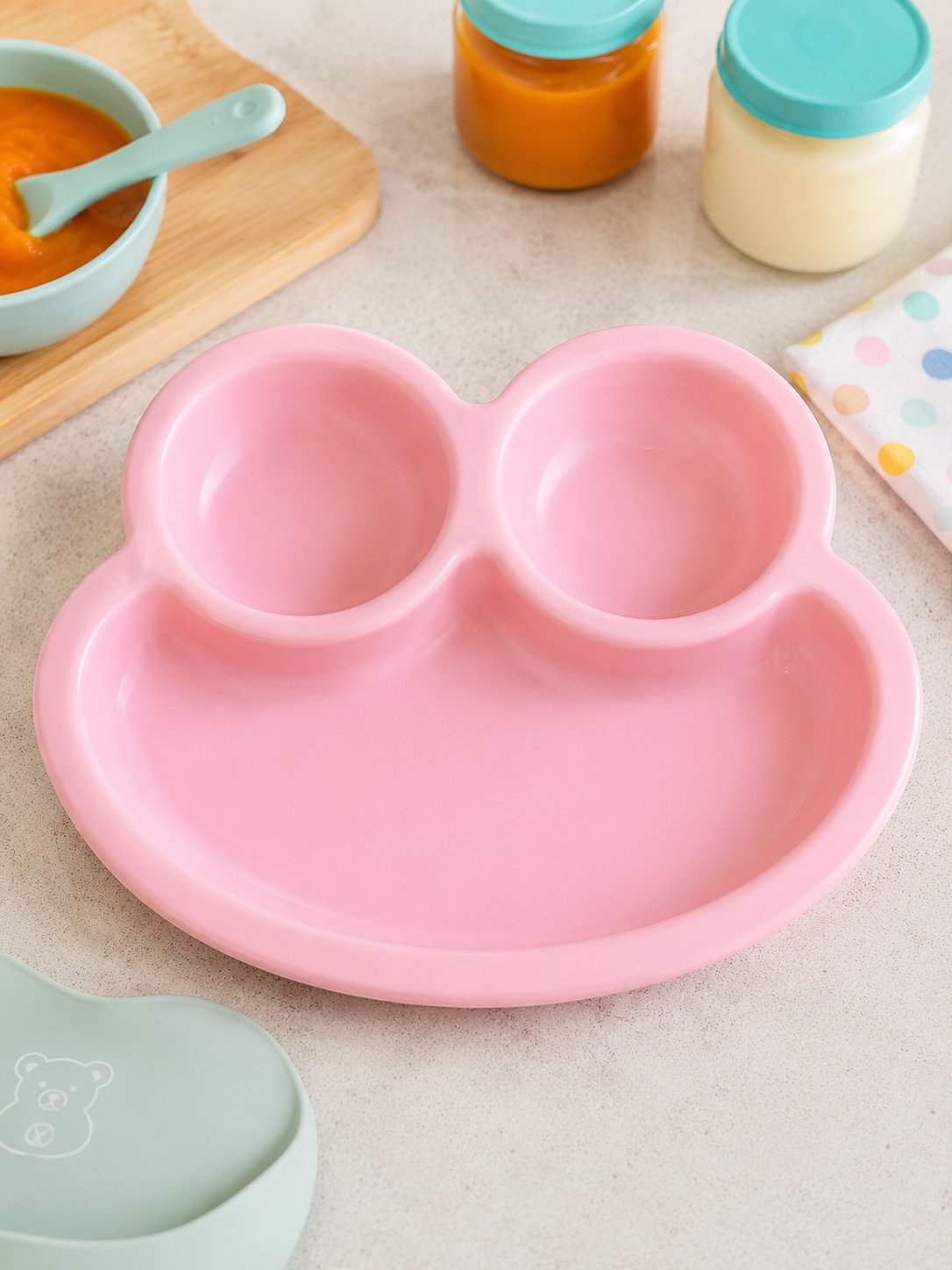 Plato infantil con 3 compartimentos dispita