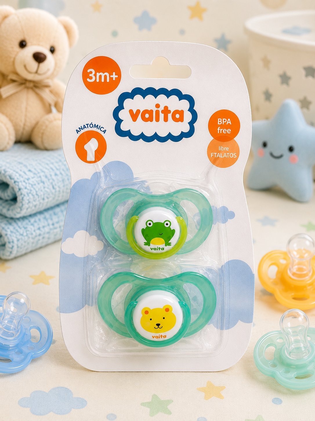 Chupete Anatómico Vaita 3M+ – Pack x2