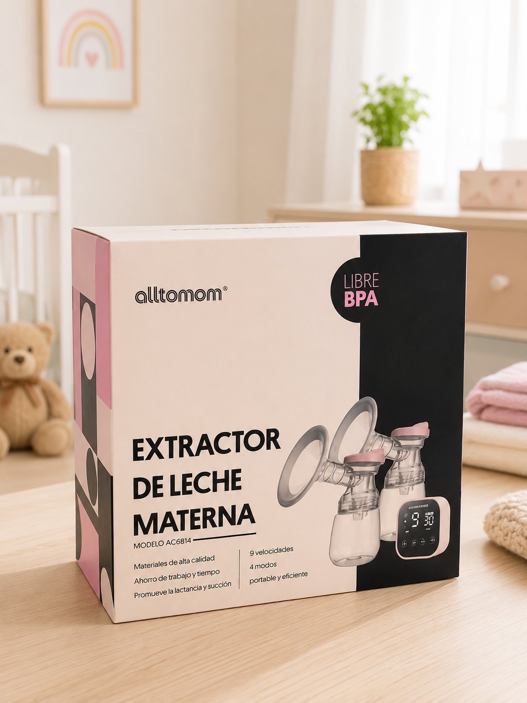 Extractor de Leche Materna Doble Alltomom AC6814