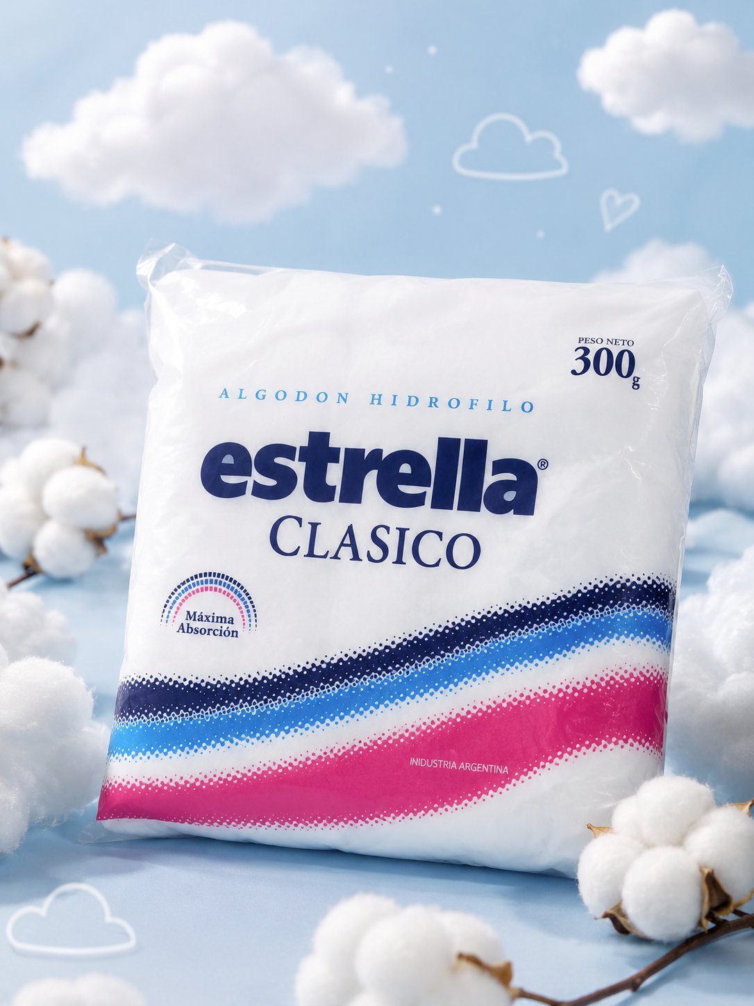 Algodón Hidrófilo Estrella Clásico 300 g