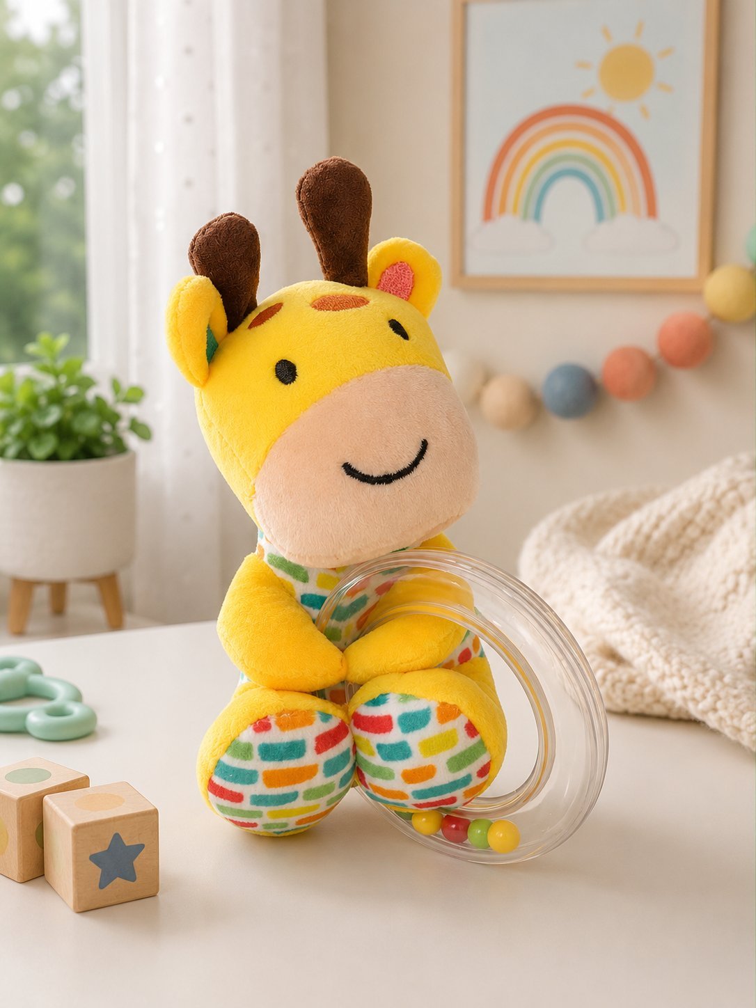 Sonajero Jirafa con Aro – Woody Toys