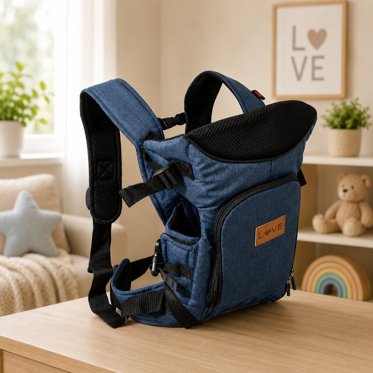 Mochila Porta Bebé Love 4008 Ergonómica 3 en 1 Hasta 15 kg