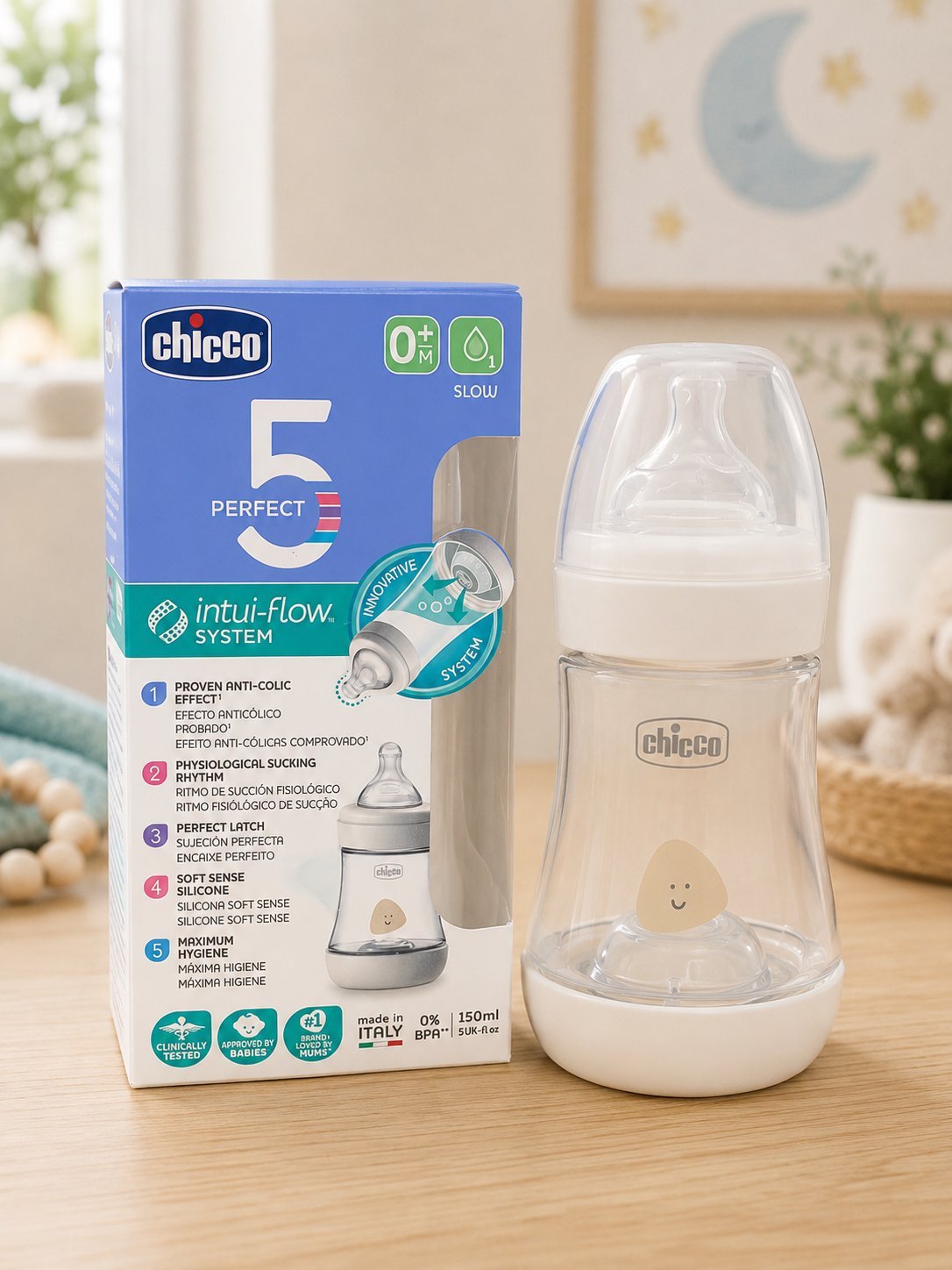 Mamadera Chicco Perfect 5 Intui-Flow 150 ml